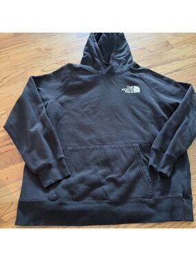 THE NORTH FACE WOMENS BLACK HOODIE SWEATSHIRT BLACK LARGE